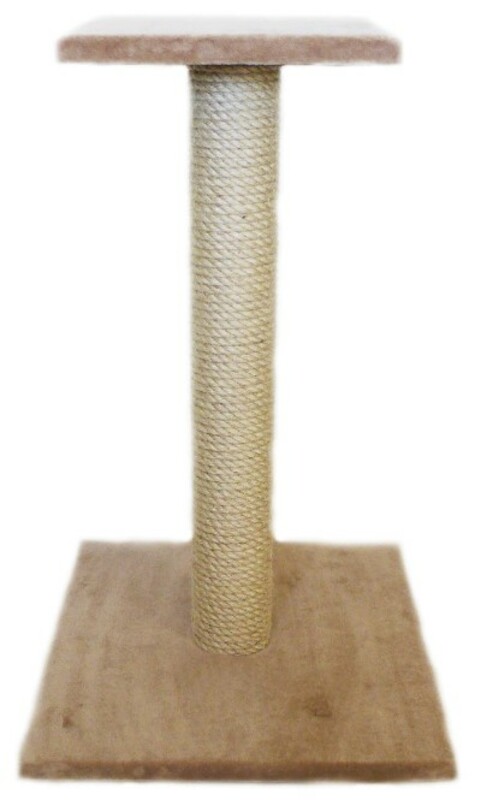 Когтеточка XODY с полкой джут+мех плюш, Ксоди