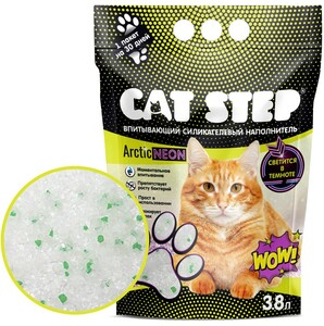Cat Step силикагелевый наполнитель Arctic Neon, Кэт Степ 3.8л