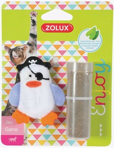 Игрушка ZOLUX Пингвин-пират с кошачьей мятой, Золюкс 7см