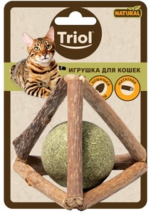 Игрушка Triol Natural для кошек Треугольник с кошачьей мятой, Триол
