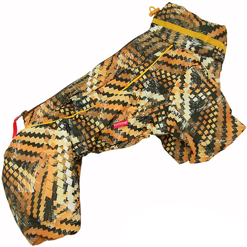 Комбинезон ForMyDogs желто/коричневый для девочек, ФоМайДог