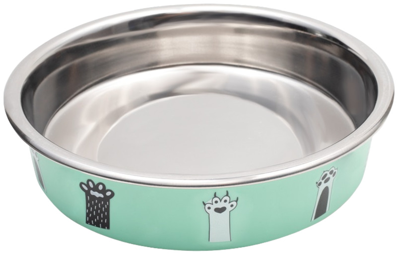 Миска металлическая Triol на резинке Цап-царап, Триол