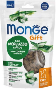 Monge Gift Skin support Хрустящие подушечки с начинкой для здоровой кожи, Монж 60 г