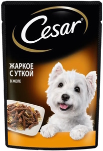 Цезарь Пауч жаркое с уткой в желе для собак, Cesar 85 г