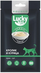 Лакомство Lucky bits крем-суп из филе кролика и курицы, Лаки битс 20 г