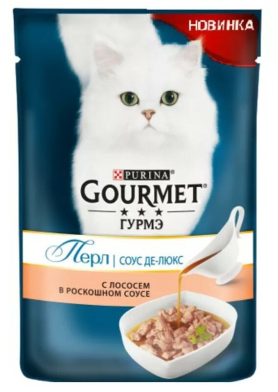 Gourmet Perle Соус Де-Люкс для кошек Лосось, Гурмэ