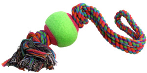 Игрушка Триол Верёвка с петлей, 2 узла и мяч d65/450мм