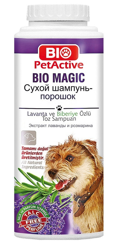 Сухой шампунь BioPetActive Био Мэджик для собак с экстрактом Лаванды и Розмарина, Био ПетАктив
