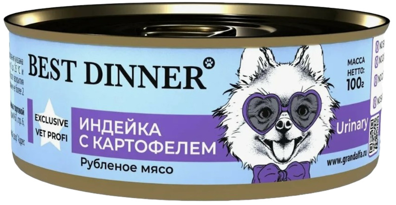 Бест Динер Эксклюзив Вет Профи Уринари индейка