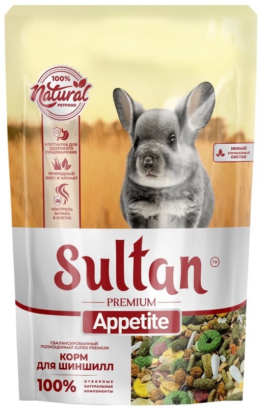 Султан Корм Appetite для шиншилл, Sultan