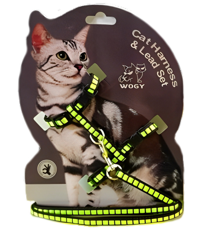 Набор Wogy для кошек поводок и шлейка, Воги
