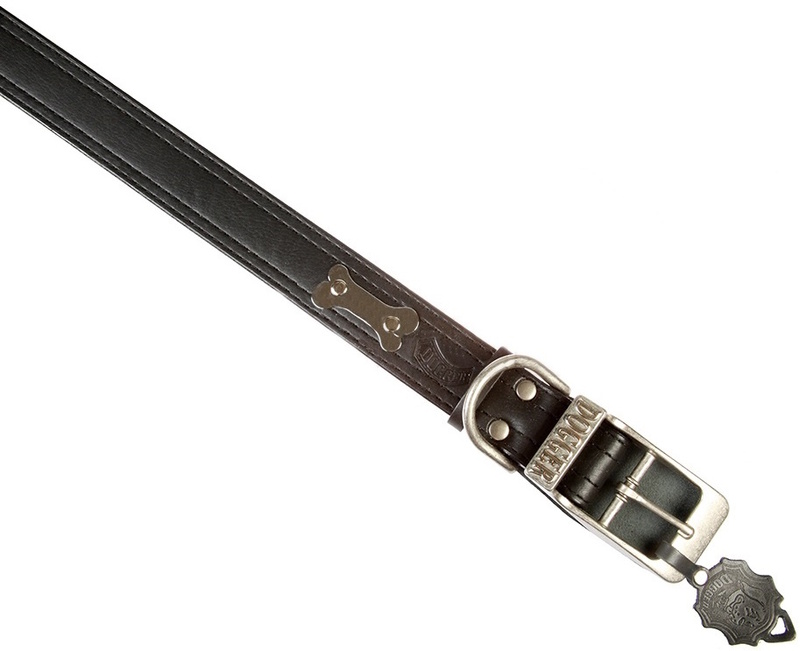 Ошейник Доггер кожаный бирка 45