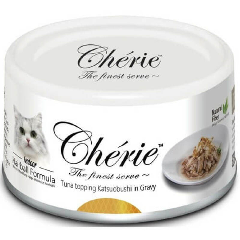 Консервы Pettric Cherie Hairball Control Тунец с хлопьями тунца-бонито в подливе, Петтрик