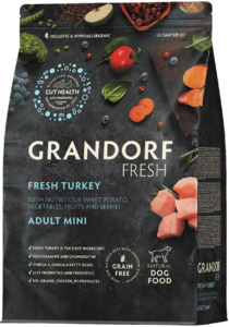 Grandorf Fresh Мясо индейки с бататом для собак мелких пород,  Грандорф Беззерновой корм с живыми пробиотикамиБеззерновой корм с живыми пробиотиками