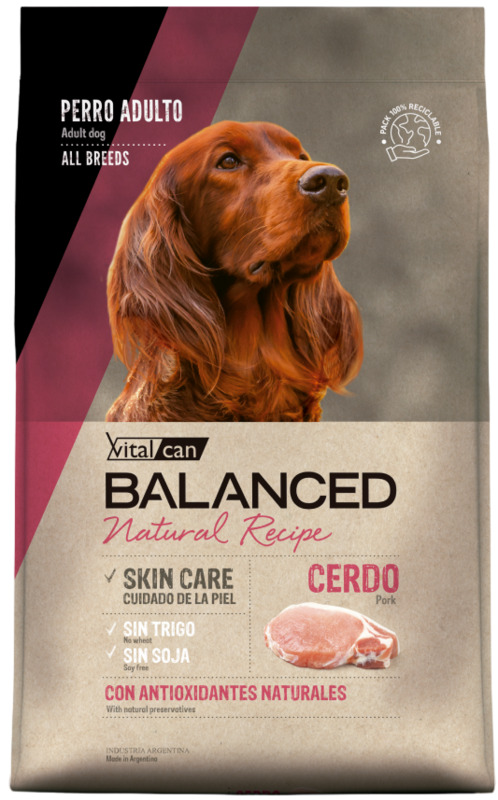 Vitalcan Balanced Dog Adult Natural Recipe со Свининой, Виталкан