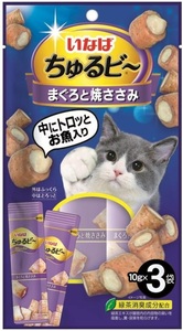 Inaba Churu Bee запеченные трубочки тунец Магуро и запеченное куриное филе, Инаба