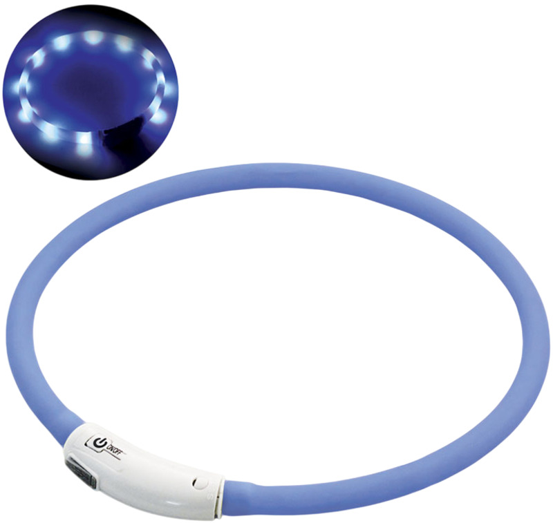 Ошейник светодиодный Triol Шнурок салатовый Night City S, Триол