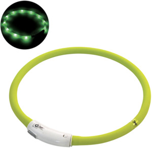 Ошейник светодиодный Triol Шнурок салатовый Night City S, Триол