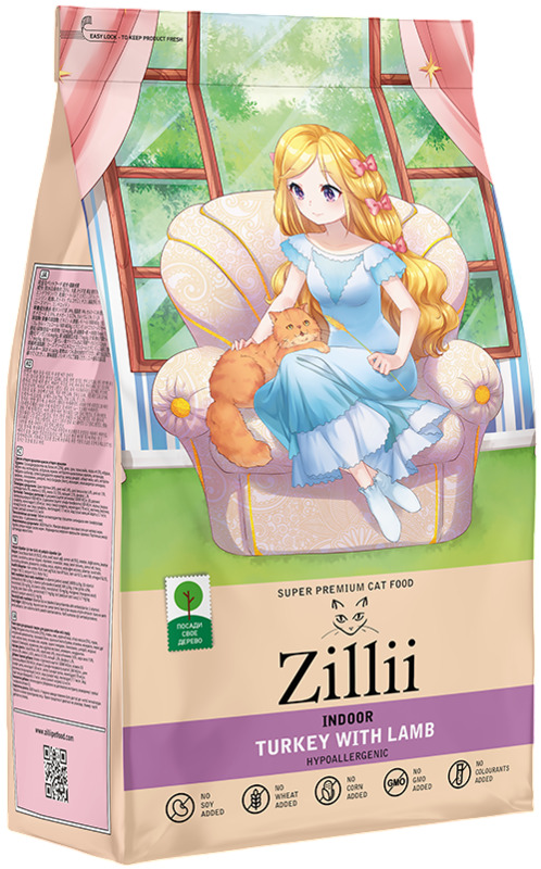 Zillii для домашних кошек Индейка с ягненком, Зилли