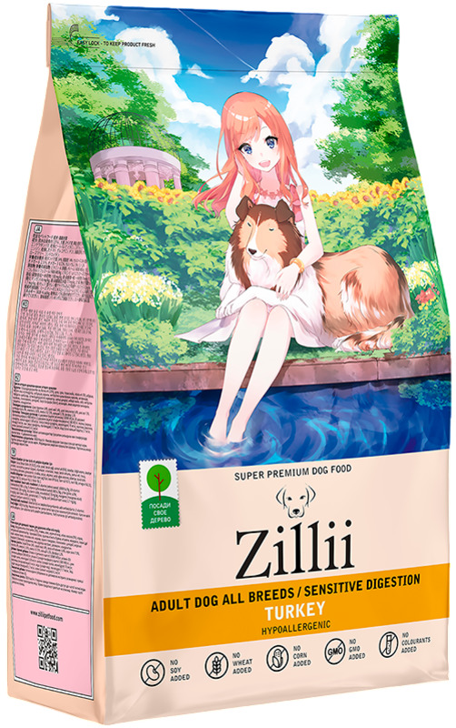 Zillii для собак с чувствительным пищеварением Индейка, Зилли