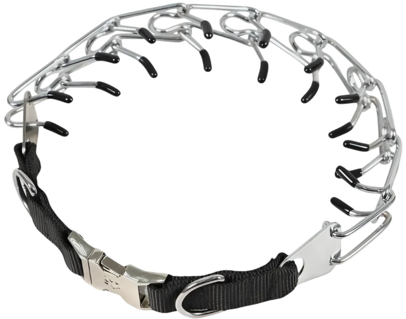 Строгий ошейник Rich Breed с металлической пряжкой и защитными наконечниками, Рич Брид