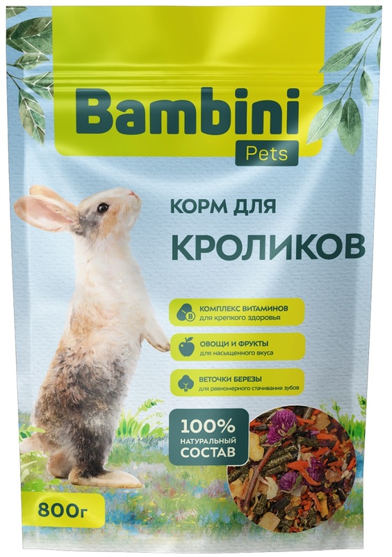 Корм Bambini Pets для кроликов, Бомбини Петс