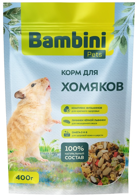 Корм Bambini Pets для хомяков, Бомбини Петс