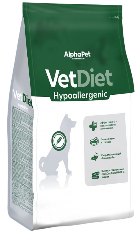 AlphaPet Vet Diet Гипоаллердженик для собак, АльфаПет