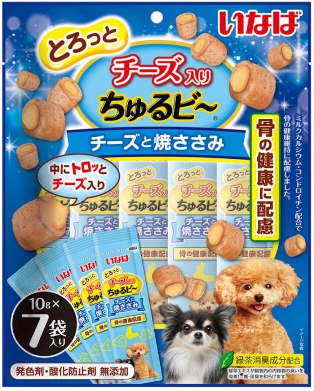 Inaba Churu Bee запеченные трубочки куриное филе с сыром для суставов, Инаба