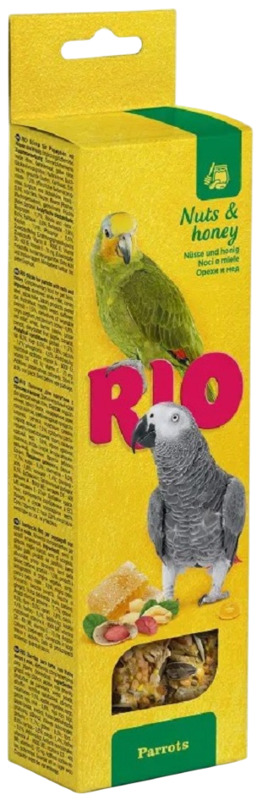 Палочки Рио для крупных попугаев с медом и орехами, Rio
