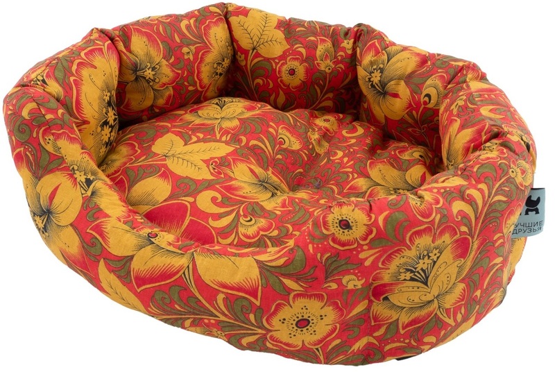 Лежанка Прайд Лучшие Друзья Хохлома красная, Pride 