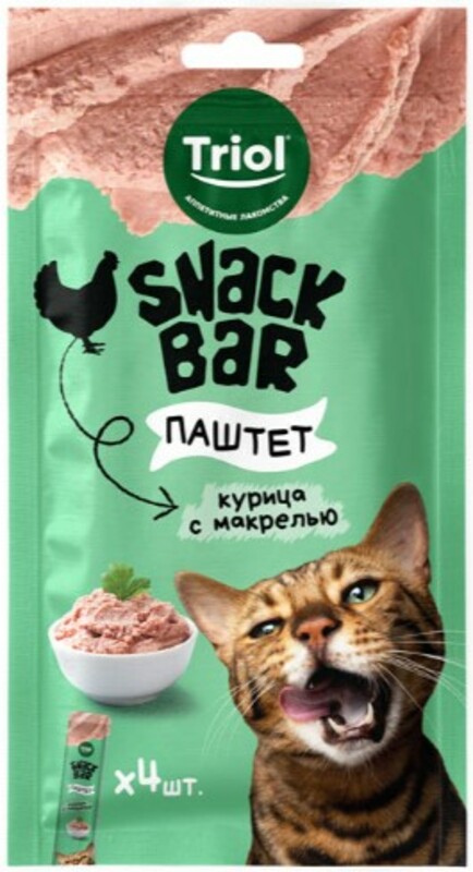 Triol Snack Bar Паштет из курицы с макрелью, Триол