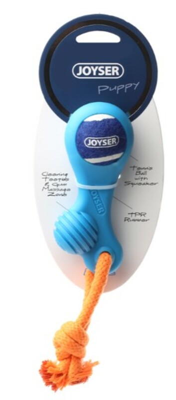 Игрушка Joyser Puppy Резиновая косточка с теннисным мячом, Джойсер Паппи