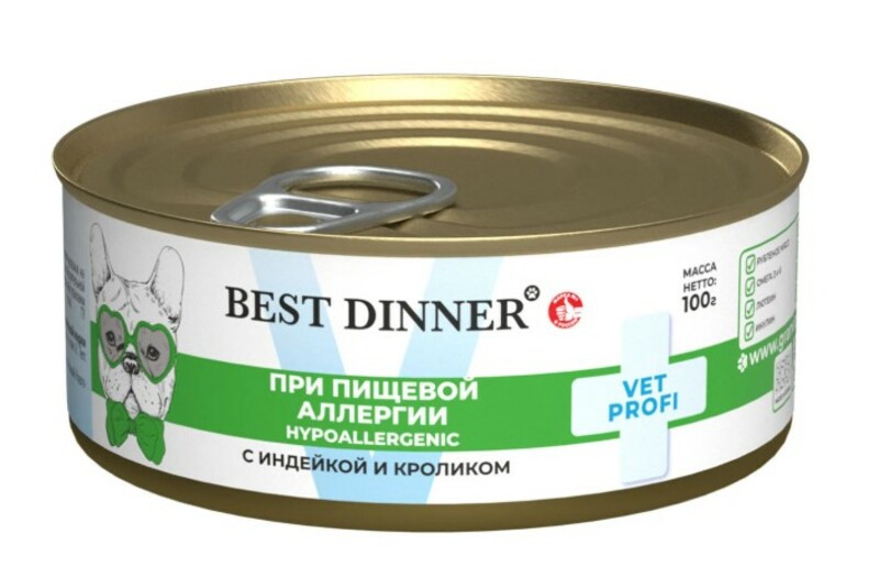 Best Dinner Exclusive Vet Profi Гипоаллергеник индейка и кролик, Бест Диннер