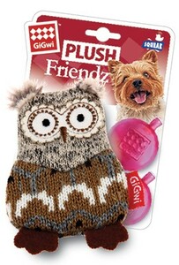 Игрушка GiGwi для собак Сова со сменными пищалками Plush Friendz, ГиГви