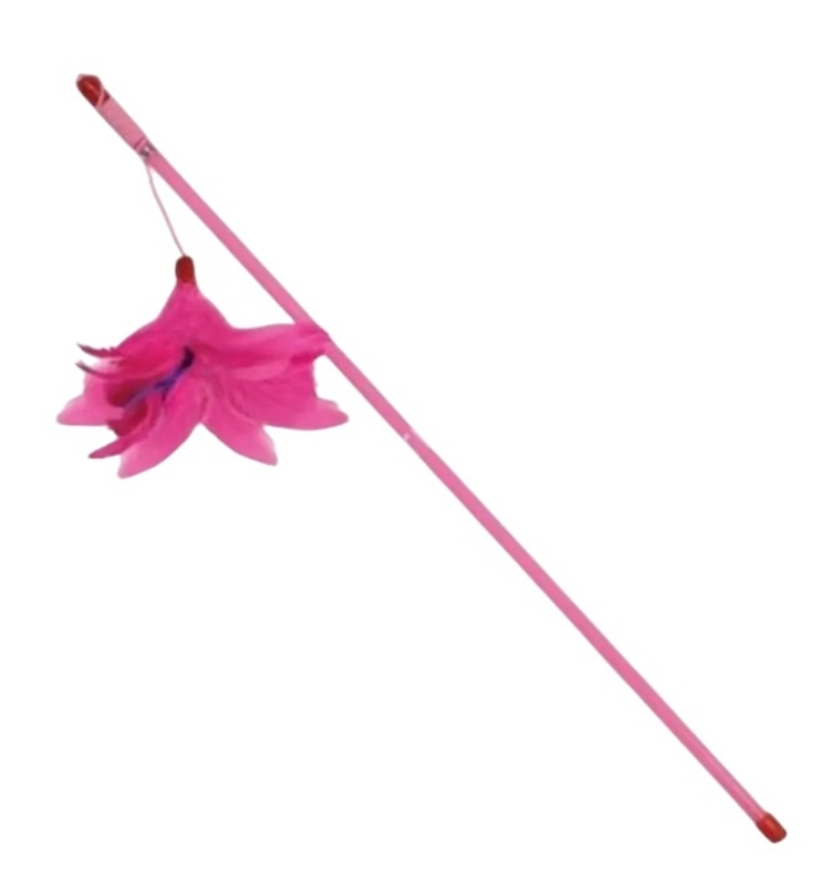 Дразнилка Triol удочка розовые перья, Триол