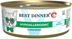 Консерва Best Dinner Vet Profi Кролик при пищевой аллергии, Бест Диннер