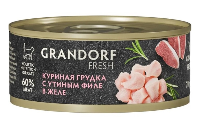 Grandorf Fresh консервы Куриная грудка с утиным филе, Грандорф Фреш