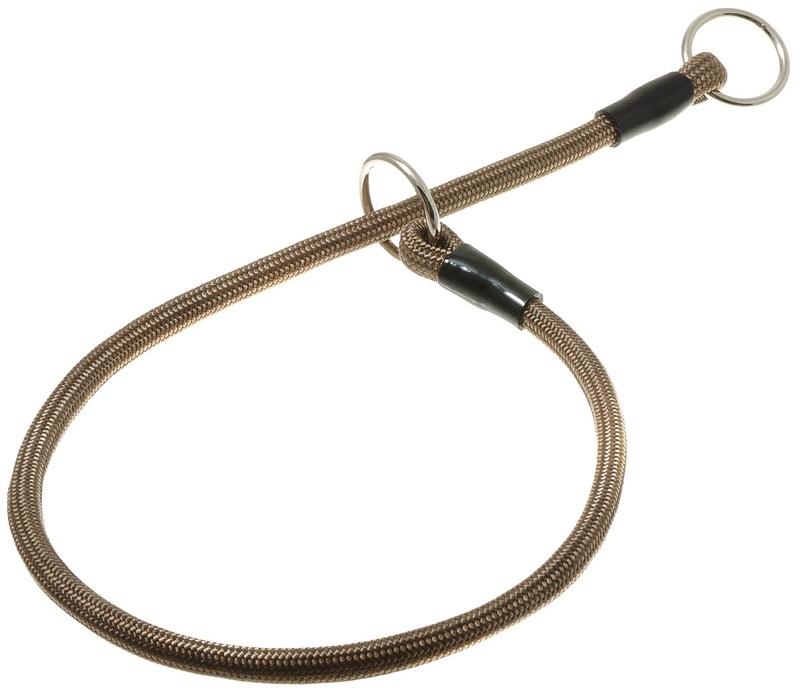 Ошейник-удавка VIPet 6 мм круглый 2 кольца Оливковый, ВИПет