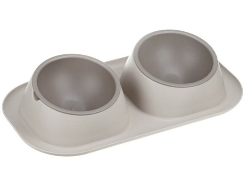 Миска пластиковая Idea двойная для животных Твикс, Идея