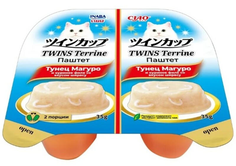Inaba Twins Terrine паштет тунец Магуро и куриное филе со вкусом ширасу, Инаба Твинс Террин