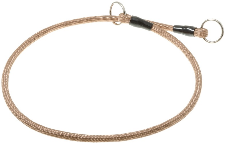 Ошейник-удавка VIPet 6 мм круглый 2 кольца Кэмел, ВИПет