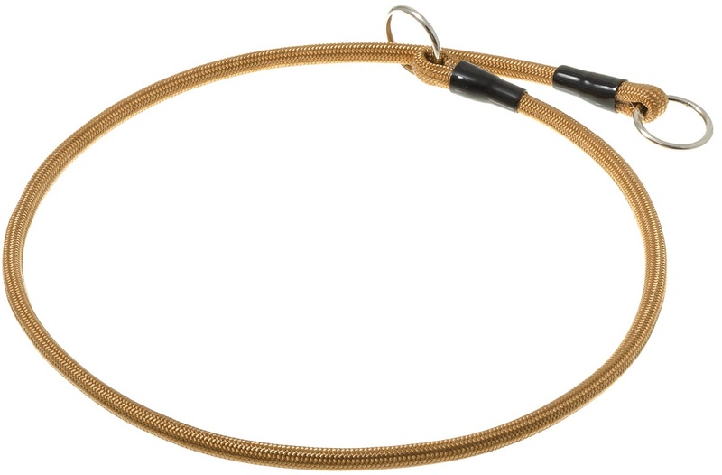 Ошейник-удавка VIPet 6 мм круглый 2 кольца Золото, ВИПет