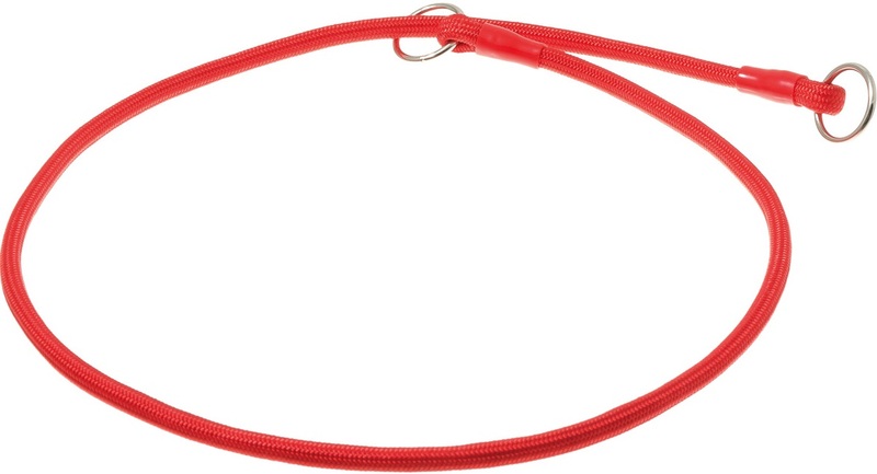 Ошейник-удавка VIPet 6 мм круглый 2 кольца Красный, ВИПет