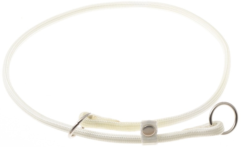 Ошейник-удавка VIPet круглый со стопором с 2 кольцами 6мм Белый, ВИПет