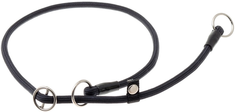 Ошейник-удавка VIPet круглый со стопором с 2 кольцами 6мм Черный, ВИПет