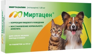 Миртацен таблетки для собак мелких пород и кошек
