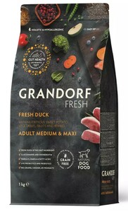Grandorf Утка и картофель для собак средних и крупных пород, Грандорф