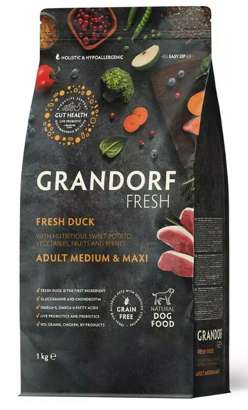 Grandorf Утка и картофель для собак средних и крупных пород, Грандорф