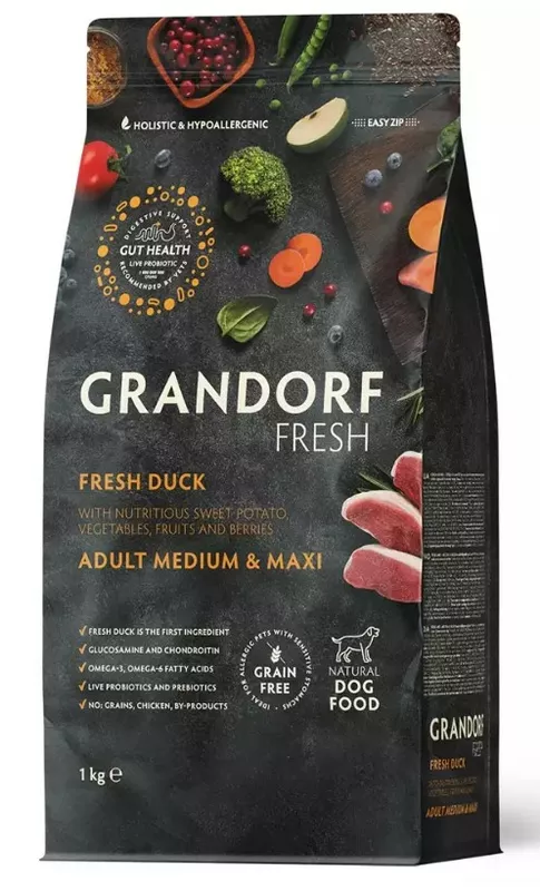 Grandorf Утка и картофель для собак средних и крупных пород, Грандорф